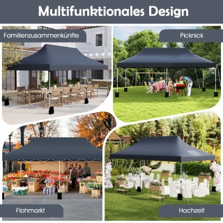 Costway Αναδιπλούμενη Τέντα Εκδηλώσεων 300 x 600 cm με Τσάντα Μεταφ...