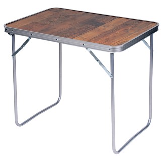 BAKAJI Πτυσσόμενο Τραπέζι Πικνίκ Εξωτερικού Χώρου Εφέ Ξύλου 70x50x6...