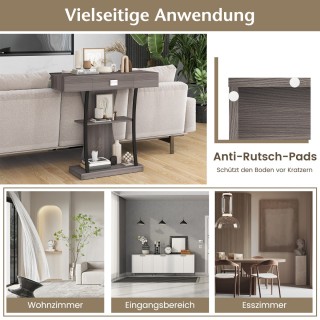 Costway Στυλάτο Κονσόλα Τραπέζι με Τρία Ράφια και Συρτάρι 91×30×89c... Costway Στυλάτο Κονσόλα Τραπέζι με Τρία Ράφια και Συρτάρι 91×30×89c...