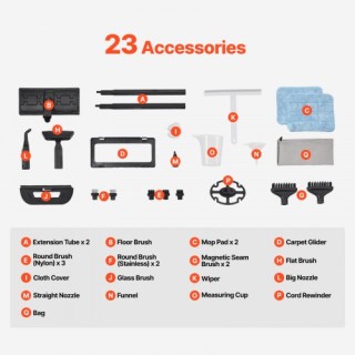 VEVOR Πολυχρηστικός Ατμοκαθαριστής με 23 Αξεσουάρ για Καθαρισμό Σπ... VEVOR Πολυχρηστικός Ατμοκαθαριστής με 23 Αξεσουάρ για Καθαρισμό Σπ...