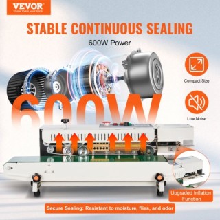 VEVOR Μηχανή Συνεχούς Σφράγισης Σακουλών με Οριζόντια Ταινία και Φο... VEVOR Μηχανή Συνεχούς Σφράγισης Σακουλών με Οριζόντια Ταινία και Φο...