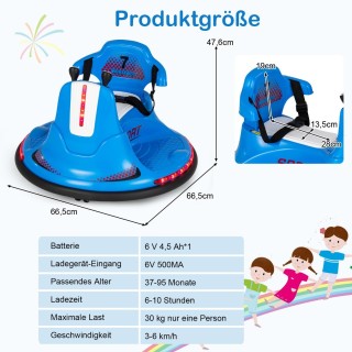 Costway Παιδικό Αυτοκινητάκι Συγκρουόμενο 6V με LED Φώτα, Μουσική ... Costway Παιδικό Αυτοκινητάκι Συγκρουόμενο 6V με LED Φώτα, Μουσική ...