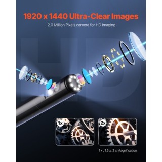 VEVOR Διπλός Φακός Ενδοσκόπιο Κάμερα για Android & IOS με 5m Εύκαμπ... VEVOR Διπλός Φακός Ενδοσκόπιο Κάμερα για Android & IOS με 5m Εύκαμπ...