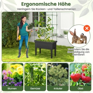 Costway  Υπερυψωμένο Παρτέρι με Πέργκολα για Κηπουρική - Πολυλειτου...