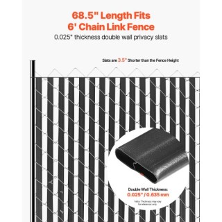 VEVOR Πλαστικά Πλέγματα Απορρήτου για Φράχτη 6 με Κλείδωμα Βάσης SB...