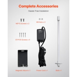 VEVOR Σύστημα Καθαρισμού Αέρα HVAC με Λάμπα UV 18W 14 ιντσών και Μα...