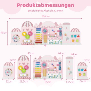 Costway Παιδικός Πίνακας Δραστηριοτήτων 11-σε-1 Montessori Ξύλινο Π...