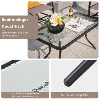 Costway Σετ Εξωτερικών Επίπλων 4 Τεμαχίων με Κινούμενους Καναπέδες... Costway Σετ Εξωτερικών Επίπλων 4 Τεμαχίων με Κινούμενους Καναπέδες...