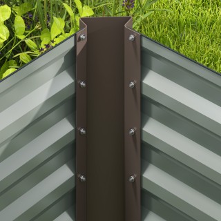 Outsunny  Υπερυψωμένο Παρτέρι Σετ 2 Ορθογώνια Κομμάτια χωρίς Πάτο, ...