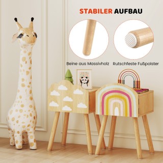 Costway  Σετ από 2 Παιδικά Κομοδίνα  34x30x54 εκ HY10262NA