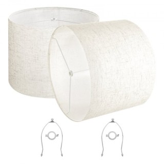 VEVOR Σετ 2 Καπέλα Λάμπας 16x16x12 εκ. με Harp (Ανοιχτό Λινό) YZXDZ... VEVOR Σετ 2 Καπέλα Λάμπας 16x16x12 εκ. με Harp (Ανοιχτό Λινό) YZXDZ...