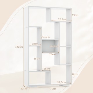 Μοντέρνα Βιβλιοθήκη με Ανοιχτά Ράφια & Προστασία Ανατροπής Γεωμετρι...