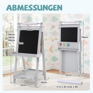 Costway Παιδικός Ρυθμιζόμενος Πίνακας με Μαγνητική Επιφάνεια & Λευκ... Costway Παιδικός Ρυθμιζόμενος Πίνακας με Μαγνητική Επιφάνεια & Λευκ...