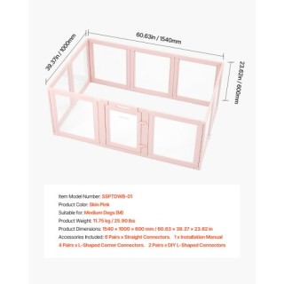 VEVOR Διάφανο Κουτί Γέννας για Μεσαίου Μεγέθους Σκύλους 60x39x23 ιν... VEVOR Διάφανο Κουτί Γέννας για Μεσαίου Μεγέθους Σκύλους 60x39x23 ιν...