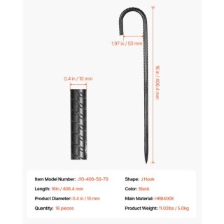 VEVOR Πακέτο 16 Τεμαχίων - Γαλβανισμένοι Αντιστηρίγματα Ράβδων 16 ι... VEVOR Πακέτο 16 Τεμαχίων - Γαλβανισμένοι Αντιστηρίγματα Ράβδων 16 ι...