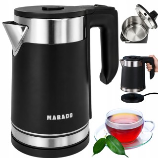 Verk Group Ηλεκτρικός Βραστήρας Νερού Ασύρματος 2,3L 1500W Μαύρος/Α...
