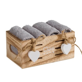 DAS HOME Σετ Πετσέτες 4Τεμαχίων Soft 4005 Γκρι 530708004005 DAS HOME Σετ Πετσέτες 4Τεμαχίων Soft 4005 Γκρι 530708004005