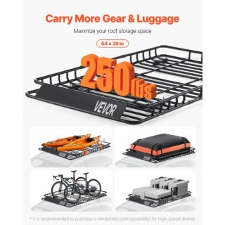 VEVOR Καλάθι Φορτίου Οροφής Αυτοκινήτου 64x39x4.1 ιντσών HKSXLK6439... VEVOR Καλάθι Φορτίου Οροφής Αυτοκινήτου 64x39x4.1 ιντσών HKSXLK6439...