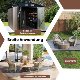 Costway Βάση Κηπουρικής Αποθήκης 343 x 215 cm με Αντιολισθητική Επι...