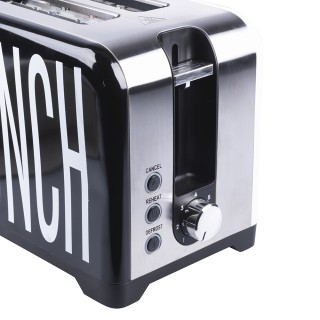 Villa DEste  Φρυγανιέρα 2 θέσεων 780930 W μαύρο και άσπρο double fa...