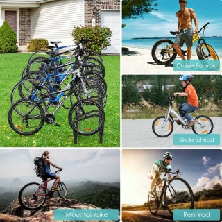 Costway  Σταντ Ποδηλάτων για 6 Ποδήλατα - Ανθεκτική Κατασκευή από Α...