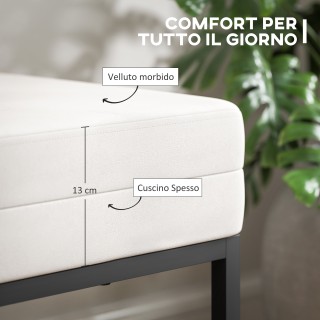 HOMCOM Μοντέρνος Πάγκος Εισόδου από Ατσάλι με Βελούδινο Ύφασμα, ρυθ... HOMCOM Μοντέρνος Πάγκος Εισόδου από Ατσάλι με Βελούδινο Ύφασμα, ρυθ...