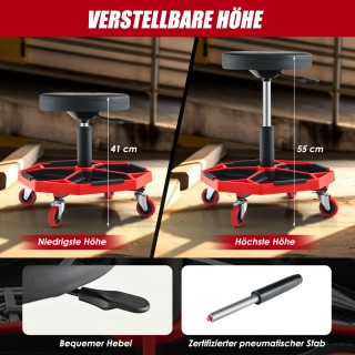 Costway Κάθισμα εργαστηρίου με αποθηκευτικό χώρο & 4 περιστρεφόμενο... Costway Κάθισμα εργαστηρίου με αποθηκευτικό χώρο & 4 περιστρεφόμενο...