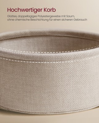 Στρογγυλό Τραπέζι Καφέ VASAGLE με Αποθήκευση, Λευκό/Καφέ  Στρογγυλό Τραπέζι Καφέ VASAGLE με Αποθήκευση, Λευκό/Καφέ 