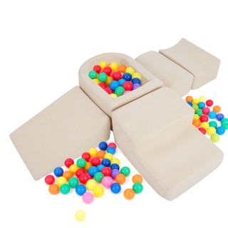 Costway Σετ 5 Τεμαχίων Αφρώδη Οικοδομικά Μπλοκ με Λακκούβα Μπάλας &...