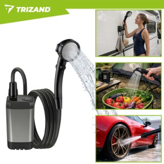 Trizand Φορητό Ντους Κάμπινγκ με Αντλία και Επαναφορτιζόμενη Μπαταρ...