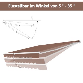 Costway  Αυθεντική Τέντα Αλουμινίου με Χειροκίνητο Μηχανισμό - Σκία...