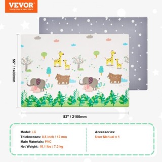 VEVOR Παιδικό Χαλάκι Δραστηριοτήτων 55x82 Διπλής Όψης PVCPXDPVC05Y... VEVOR Παιδικό Χαλάκι Δραστηριοτήτων 55x82 Διπλής Όψης PVCPXDPVC05Y...