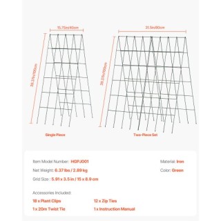 VEVOR Πτυσσόμενη Μεταλλική Κατασκευή Κήπου για Αγγούρια σε Σχήμα Α-... VEVOR Πτυσσόμενη Μεταλλική Κατασκευή Κήπου για Αγγούρια σε Σχήμα Α-...