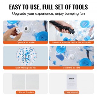 VEVOR Φουσκωτές Μπάλες Σύγκρουσης 2-Pack, 1.5M για Εφήβους & Ενήλικ...