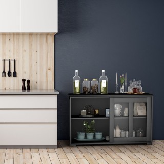 Costway Πολυλειτουργικό Ντουλάπι Κουζίνας με Ρυθμιζόμενα Ράφια και... Costway Πολυλειτουργικό Ντουλάπι Κουζίνας με Ρυθμιζόμενα Ράφια και...