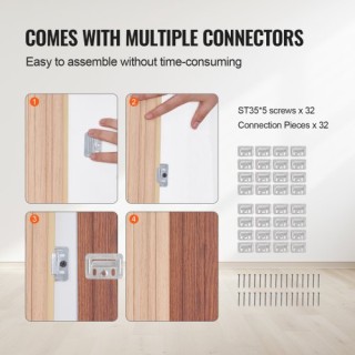 VEVOR  Ξύλινα Ακουστικά Πάνελ 8 Τεμ 96x6 ίντσες WPC για Μοντέρνο Το...