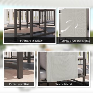 Outsunny Σετ Επίπλων Κήπου με Τραπέζι Φαγητού, 4 Καρέκλες Εξωτερικο...