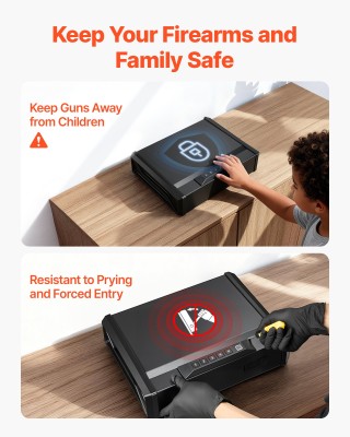 VEVOR Βαρέως Τύπου Χρηματοκιβώτιο Όπλων με Δακτυλικό Αποτύπωμα/Κωδι...