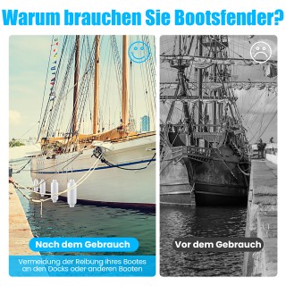 Costway  Σετ 4 Τεμαχίων Προστατευτικά Πλοίου - Μακρύς και Σφαιρικός...