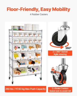 VEVOR Ράφι Αποθήκευσης με 7 Επίπεδα και 24 Κάδους, Ατσάλινο Σύστημα... VEVOR Ράφι Αποθήκευσης με 7 Επίπεδα και 24 Κάδους, Ατσάλινο Σύστημα...