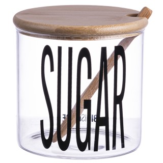 Villa DEste  Γυάλινη ζαχαριέρα 500 ml με καπάκι και κουτάλι από δια...