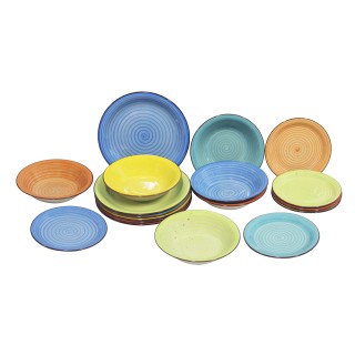 Shally Dogan Σετ 18 Πιάτων από Πολύχρωμο Πορσελάνινο Γκρες - Πολύχ... Shally Dogan Σετ 18 Πιάτων από Πολύχρωμο Πορσελάνινο Γκρες - Πολύχ...