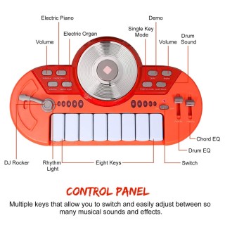 BAKAJI Παιδικό Μουσικό Σετ με Μικρόφωνο, Πιανίκα, DJ Πιάτο και MP3... BAKAJI Παιδικό Μουσικό Σετ με Μικρόφωνο, Πιανίκα, DJ Πιάτο και MP3...
