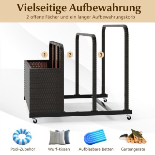 Costway Καλαίσθητο Καρότσι Αποθήκευσης για Κολυμβητικά Αξεσουάρ απ... Costway Καλαίσθητο Καρότσι Αποθήκευσης για Κολυμβητικά Αξεσουάρ απ...