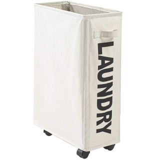 BAKAJI Πτυσσόμενο Καλάθι Άπλυτων Ρούχων με Ρόδες - Μπεζ Υφασμάτινο ... BAKAJI Πτυσσόμενο Καλάθι Άπλυτων Ρούχων με Ρόδες - Μπεζ Υφασμάτινο ...