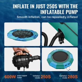 VEVOR 3.6m Φουσκωτό Τραμπολίνο Νερού Πλατφόρμα για Πισίνα Λίμνη Παι...