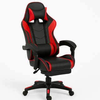 BAKAJI Καρέκλα Gaming Δερματίνη Μαύρο και Κόκκινο Ανακλινόμενη για ... BAKAJI Καρέκλα Gaming Δερματίνη Μαύρο και Κόκκινο Ανακλινόμενη για ...