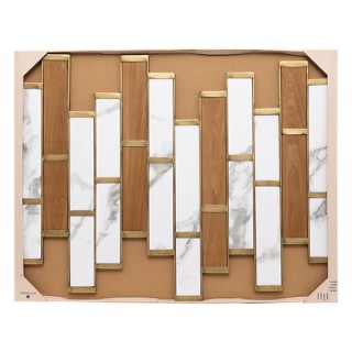 Διακοσμητικό Τοίχου 96 x 1,5 x 74,5 cm με Εφέ Μαρμάρου & Ξύλου 2057...
