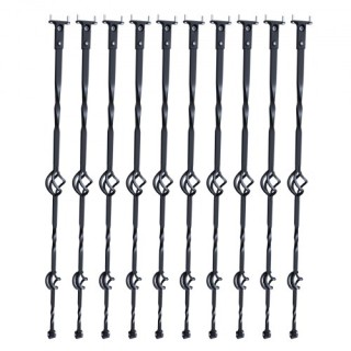 VEVOR Μεταλλικά Κάγκελα Σκάλας με Διπλά Καλάθια, 10τμχ ZXKLGZ44YC1... VEVOR Μεταλλικά Κάγκελα Σκάλας με Διπλά Καλάθια, 10τμχ ZXKLGZ44YC1...