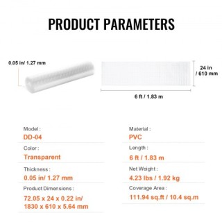 Προστατευτικό Χαλιού VEVOR για Κατοικίδια 24 x 6 Ανθεκτικό στις Γρα... Προστατευτικό Χαλιού VEVOR για Κατοικίδια 24 x 6 Ανθεκτικό στις Γρα...